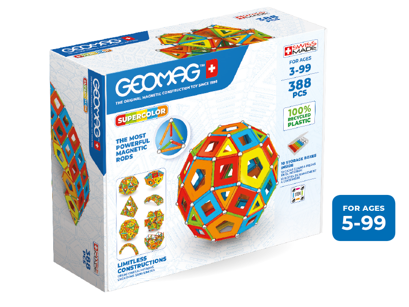 Geomag™ Supercolor Recycled, 78 Pieces